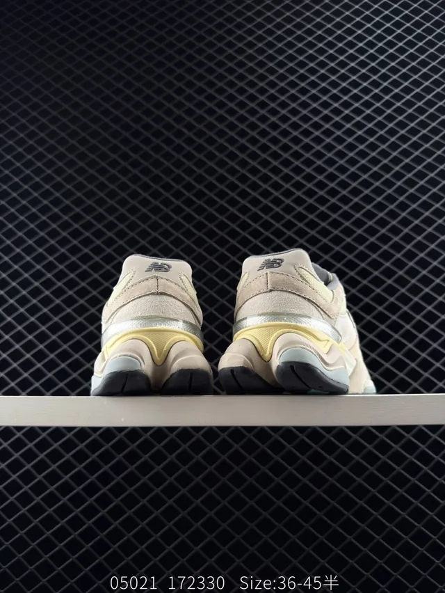 New Balance 9060 zapatillas con suela gruesa beige y amarillo 4