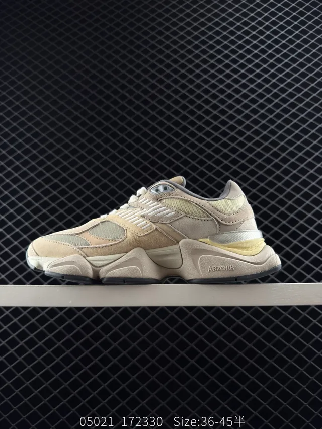 New Balance 9060 zapatillas con suela gruesa beige y amarillo 6