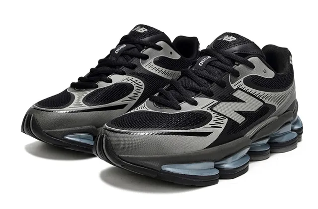 New Balance 9060 Black Gray Light Blue Lifestyle Sneakers 3