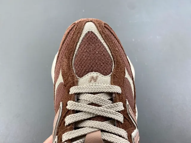New Balance 9060 Brown and Beige Chunky Sneakers 5