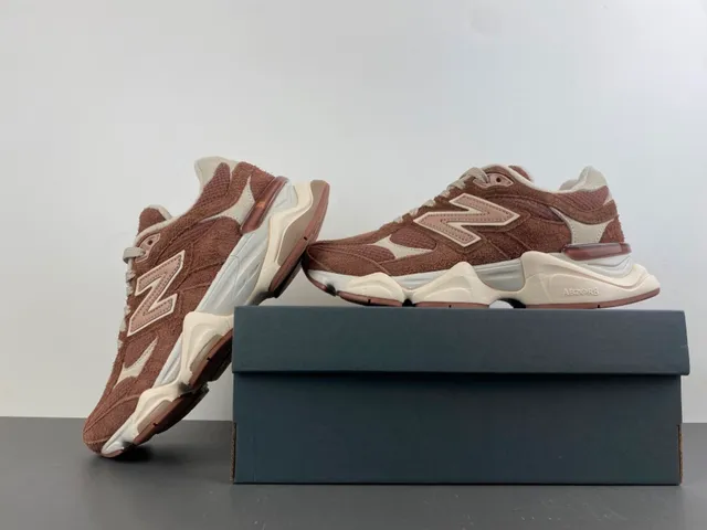 New Balance 9060 Brown and Beige Chunky Sneakers 14