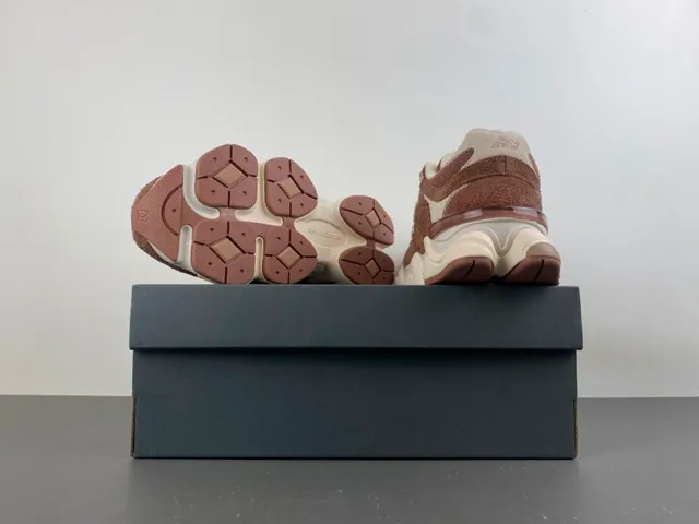 New Balance 9060 Brown and Beige Chunky Sneakers 16