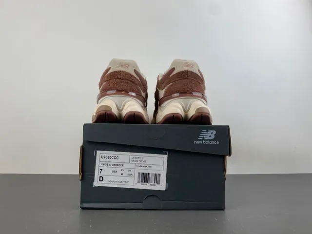 New Balance 9060 Brown and Beige Chunky Sneakers 17