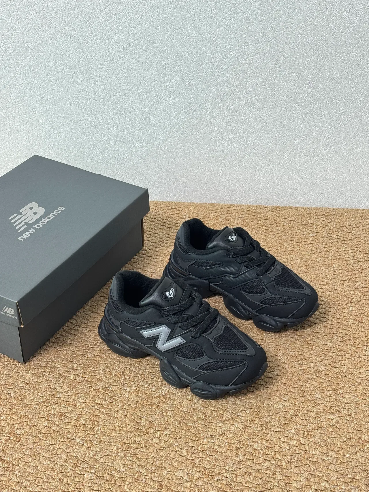 New Balance 9060 Gray Black Chunky Sneakers 6