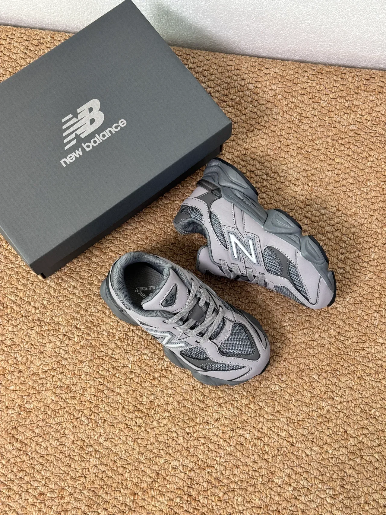 New Balance 9060 Gray Black Chunky Sneakers 11