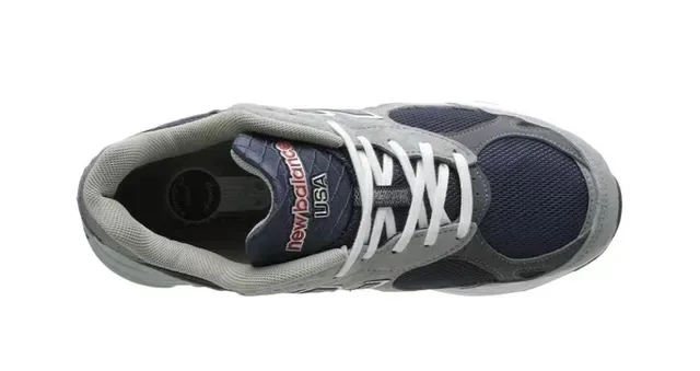 New Balance 990 رمادي بحري سويد وميش أعلى كعب سميك متعدد الطبقات أحذية رياضية أسلوب الحياة 3