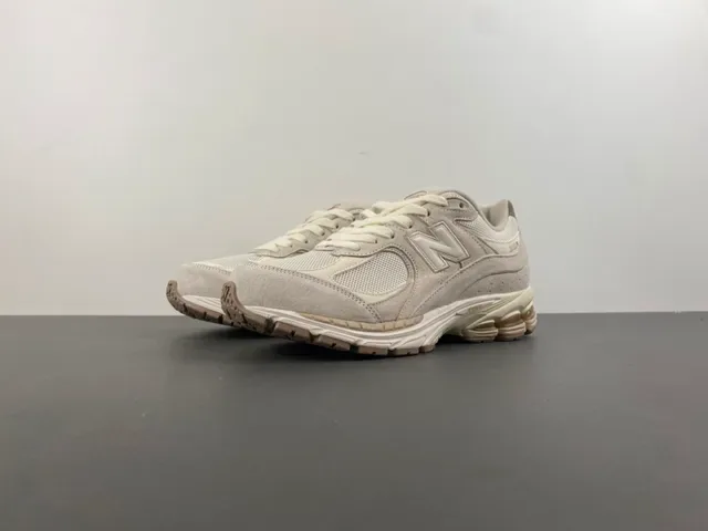 New Balance بيج أبيض شبكي و سويد الجزء العلوي رغوة كثافة مزدوجة وسادة وسطية حذاء أسلوب حياة 10