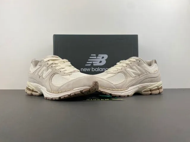New Balance بيج أبيض شبكي و سويد الجزء العلوي رغوة كثافة مزدوجة وسادة وسطية حذاء أسلوب حياة 13