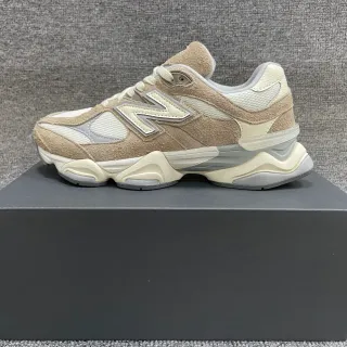 New Balance 米白 多层鞋底 麂皮和网布拼接 厚底运动鞋
