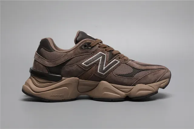 New Balance Brown Beige Chunky Midsole Suede And Mesh Upper Lifestyle Sneakers 8