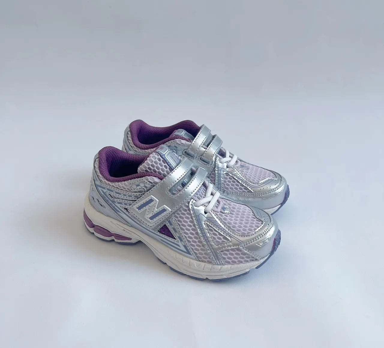 New Balance أحذية جري رمادي وردي شبكي اصطناعي 8