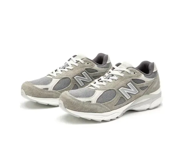 New Balance Cinza Branco Suede E Malha Sola Chunky Tênis Lifestyle 3