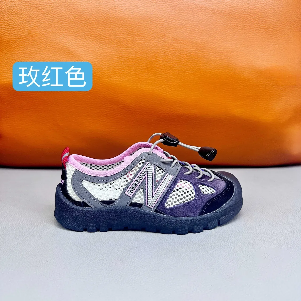 New Balance Zapatillas con upper de malla rosa morada, sin cordones, cierre toggle 3