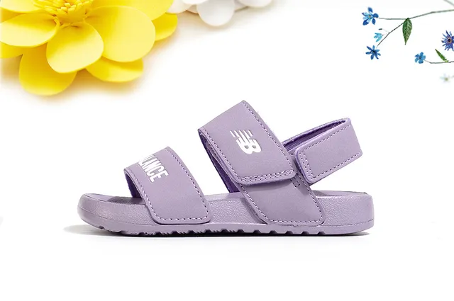 New Balance পিঙ্ক দুই স্ট্র্যাপ ভেলক্রো বন্ধনী কাজুয়াল স্যান্ডেল 5