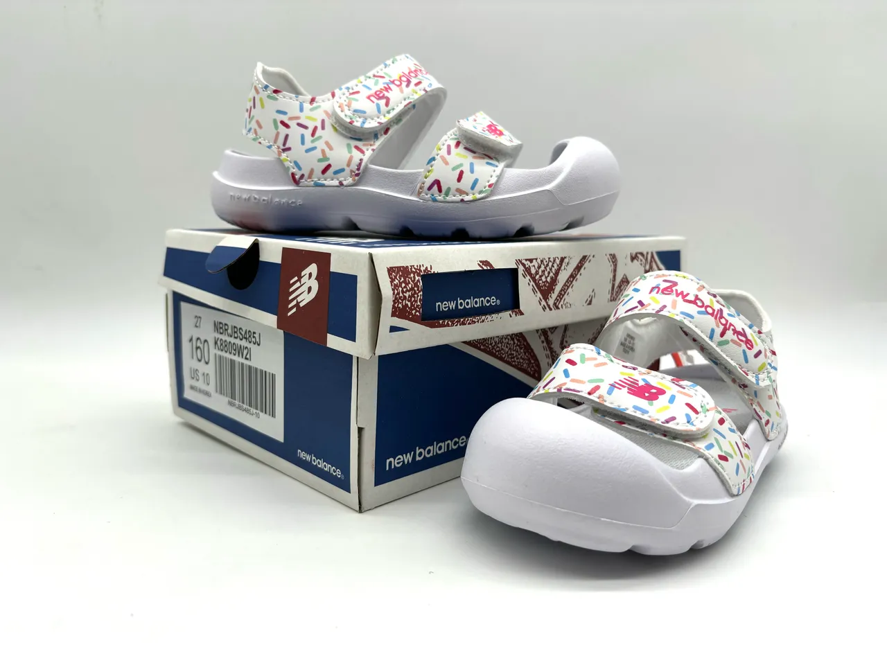 New Balance Purple Pink Two-Strap Velcro Closure Molded Rubber Sole Casual Sandals 10