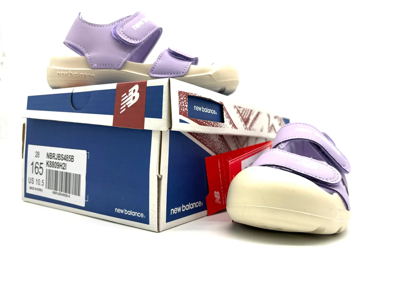 New Balance Purple Pink Two-Strap Velcro Closure Molded Rubber Sole Casual Sandals 14