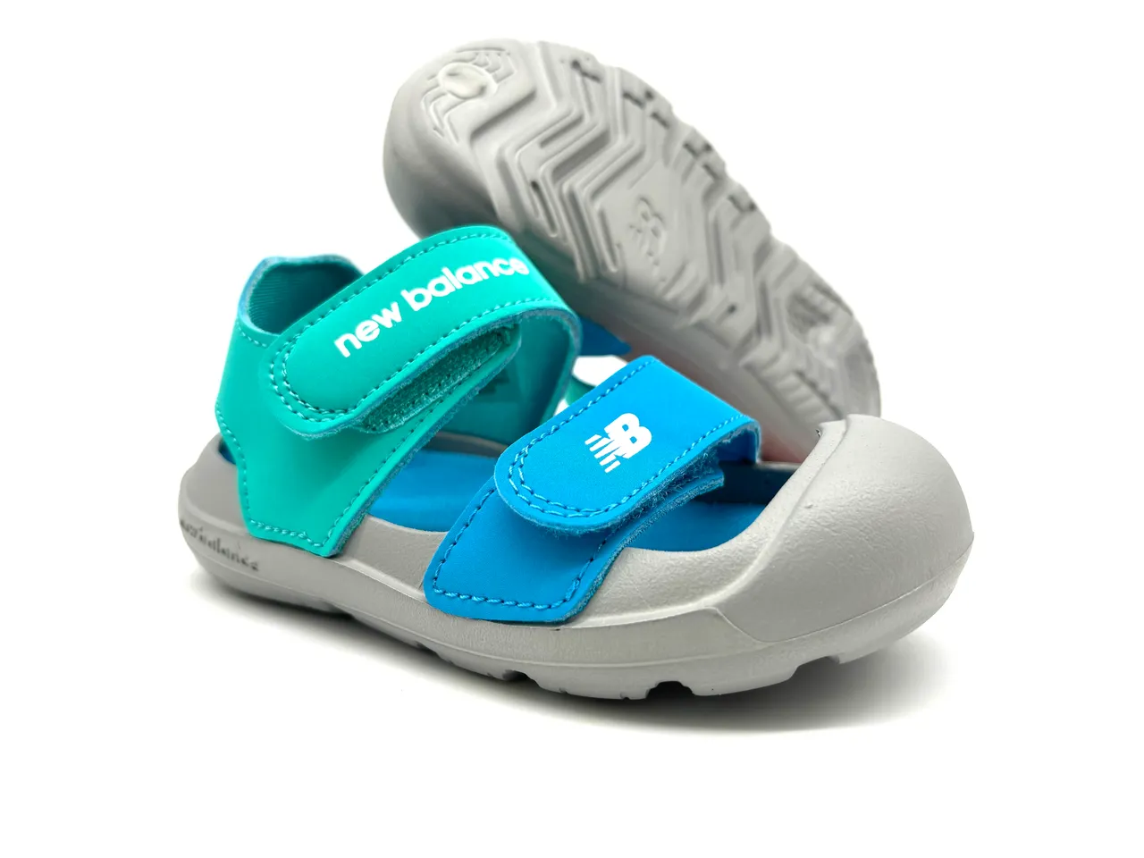 New Balance Purple Pink Two-Strap Velcro Closure Molded Rubber Sole Casual Sandals 15