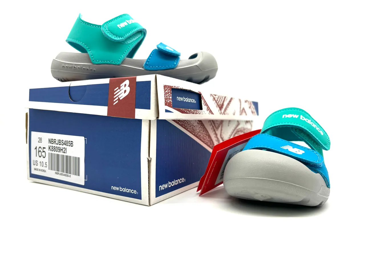 New Balance Purple Pink Two-Strap Velcro Closure Molded Rubber Sole Casual Sandals 18