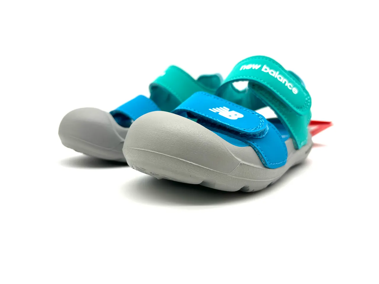 New Balance Purple Pink Two-Strap Velcro Closure Molded Rubber Sole Casual Sandals 19