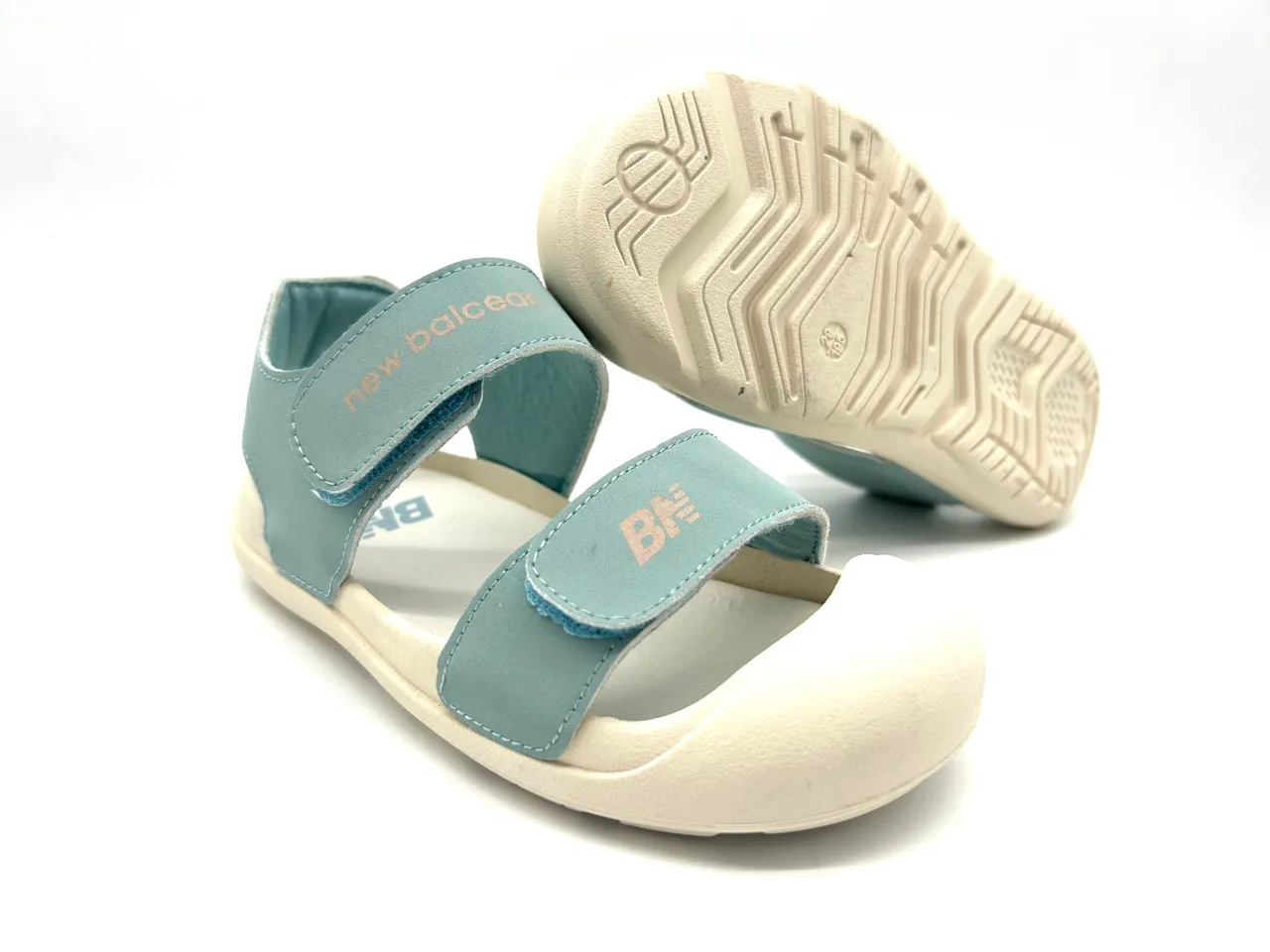 New Balance Purple Pink Two-Strap Velcro Closure Molded Rubber Sole Casual Sandals 23