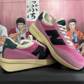 নিউ ব্যালেন্স U370 গোলাপি কালো রেট্রো রানার লাইফস্টাইল স্নিকার্স
