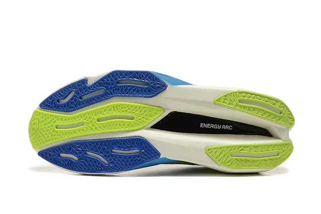 New Balance White Blue Engineered Mesh Upper Geometric Overlays Running Shoes 5