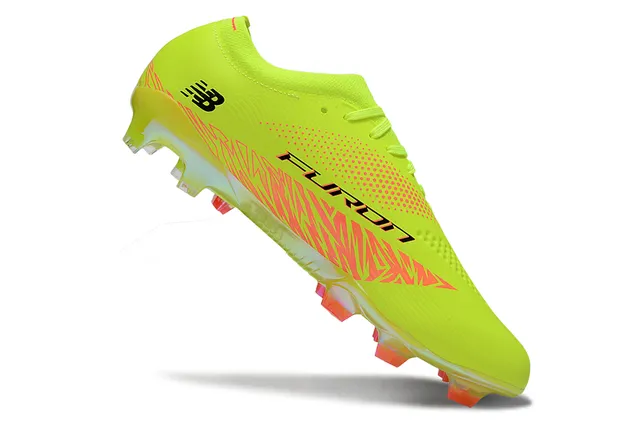 New Balance Jaune Rose Neón Lime Chaussures de Football Tige Synthétique Lightning Graphic Firm-Ground 2