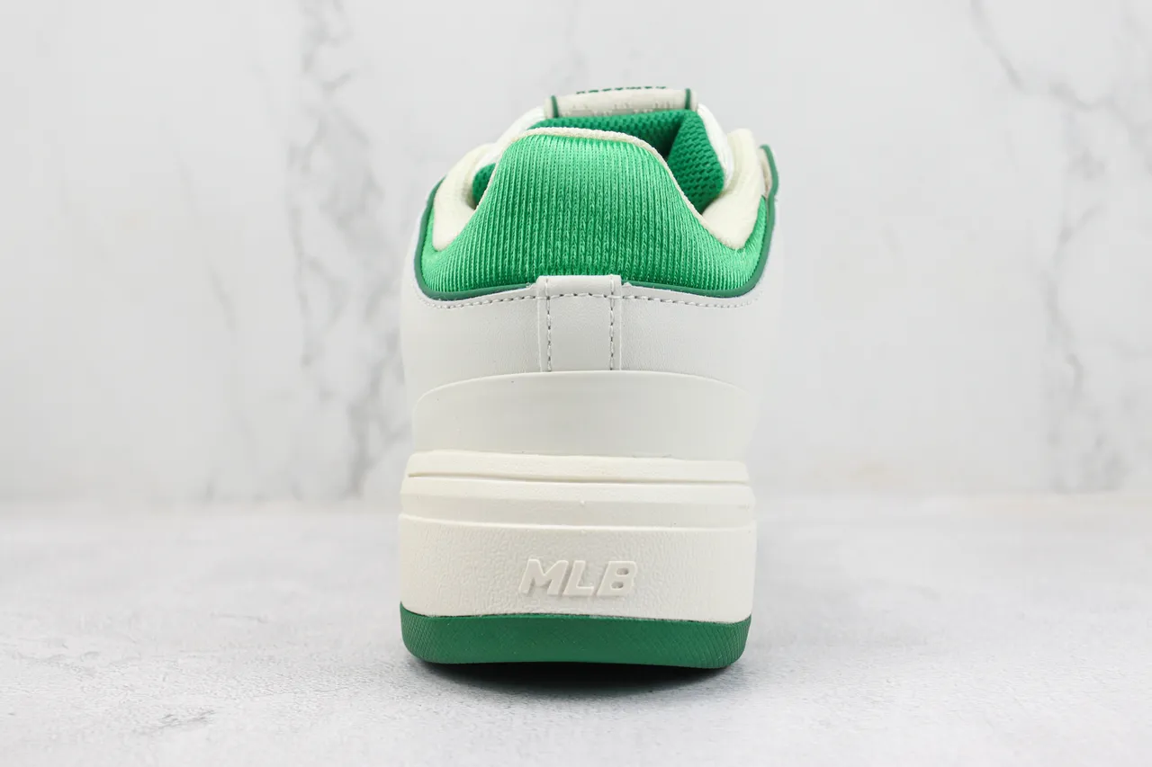 New Era White Green Platform Sole Bold Side Logo Lifestyle Sneakers 9