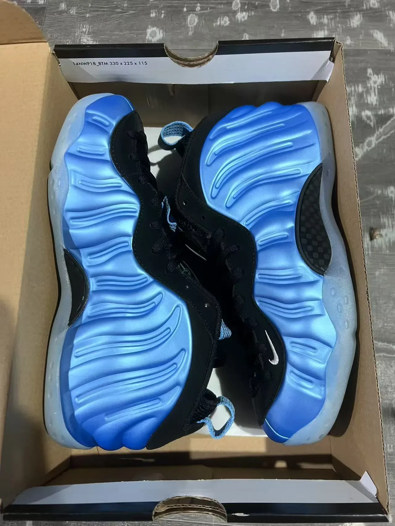 Nike Air Foamposite One Metallic Blue Black Lifestyle Sneakers 9