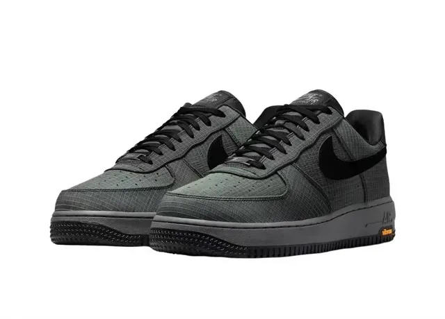 Nike Air Force 1 Grid Texturizado Negro Gris Zapatillas Lifestyle 5