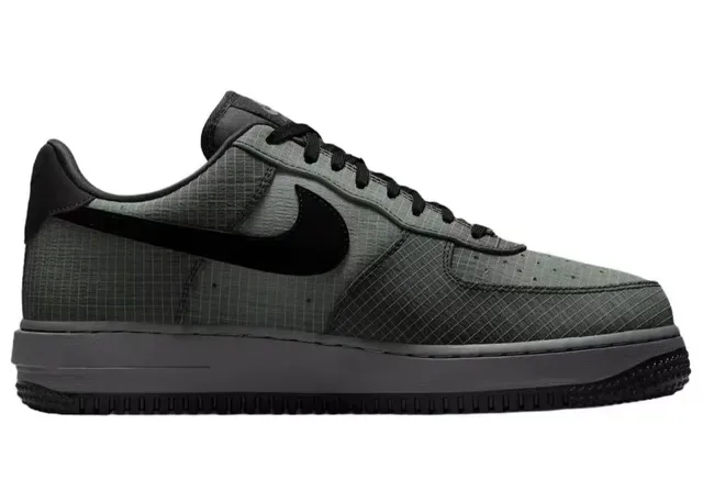 Nike Air Force 1 Grid Texturizado Negro Gris Zapatillas Lifestyle 6