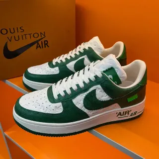 耐克 Air Force 1 白绿印花生活方式运动鞋