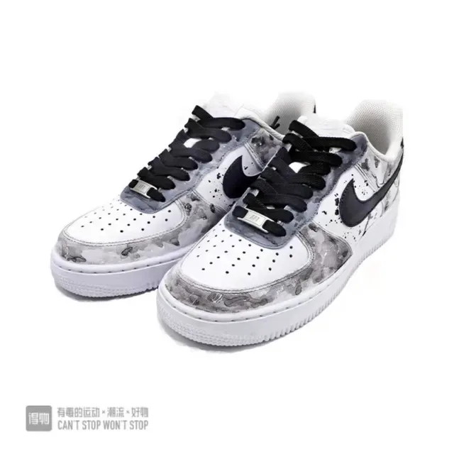Nike Air Force 1 白黑 低帮 穿孔脚趾 生活方式运动鞋 3
