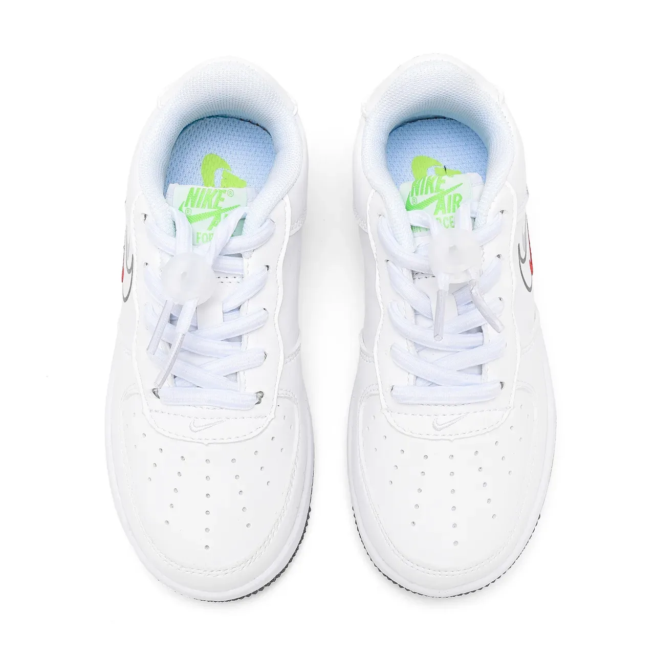 Nike Air Force 1 White Blue Low-Top Perforated Toe Box Lifestyle Sneakers 6
