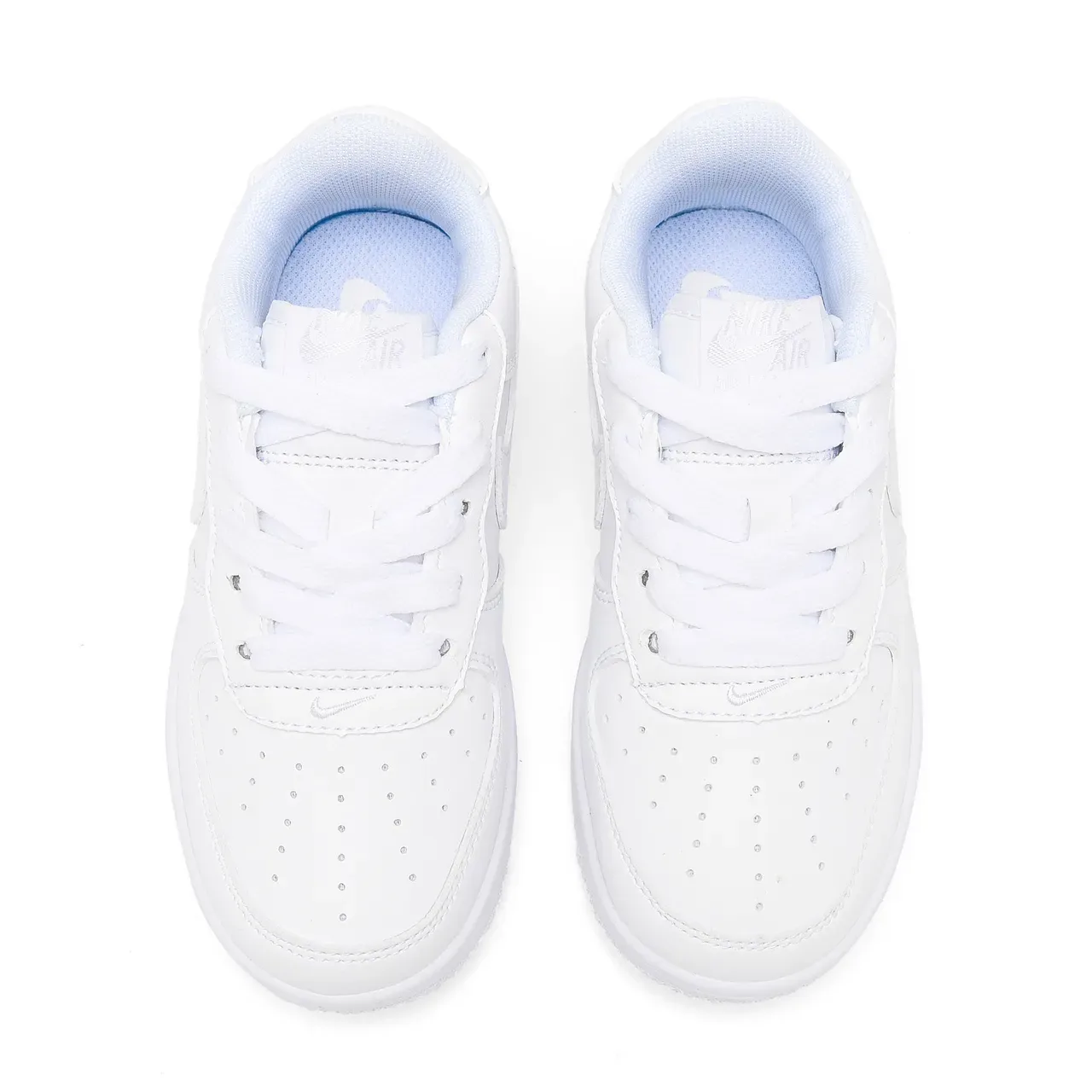 Nike Air Force 1 White Blue Low-Top Perforated Toe Box Lifestyle Sneakers 18