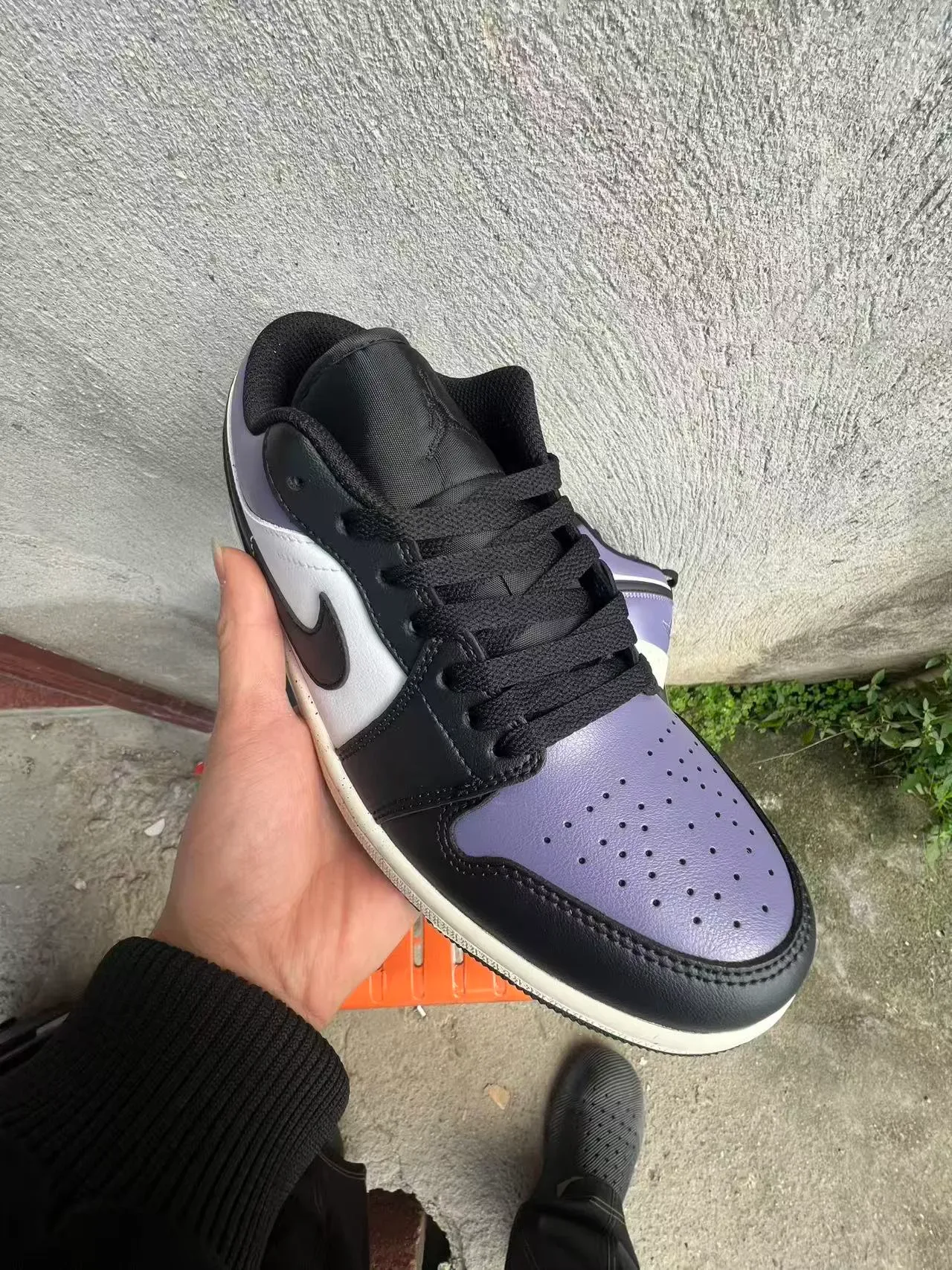 Nike Air Jordan 1 Low Lavender Purple White Black Lifestyle Sneakers 2