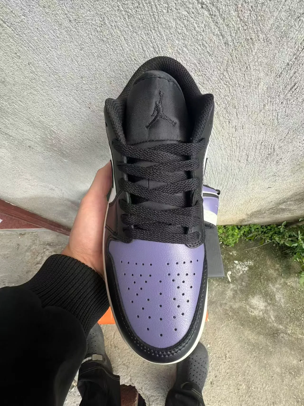 Nike Air Jordan 1 Low Lavender Purple White Black Lifestyle Sneakers 3