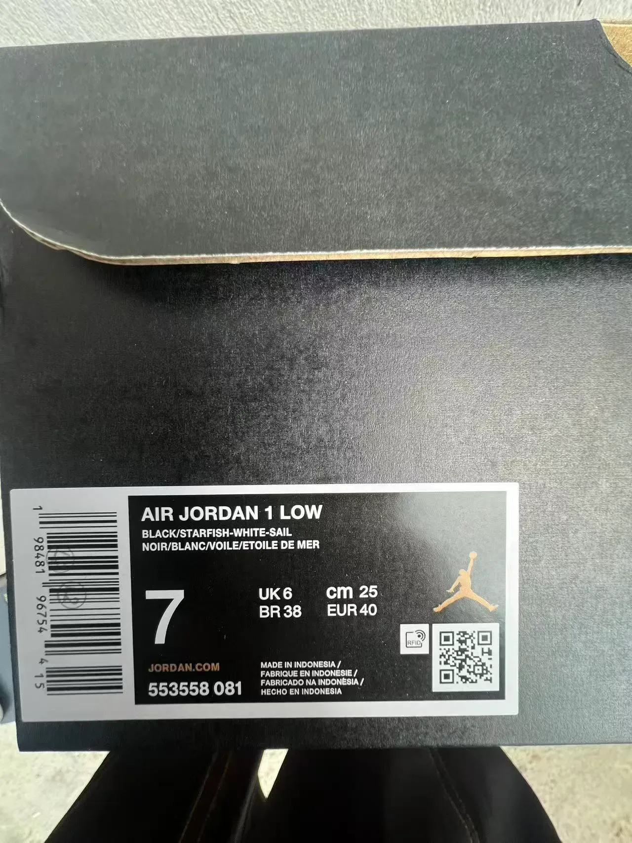 Nike Air Jordan 1 Low Lavender Purple White Black Lifestyle Sneakers 10