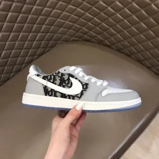 نايك Air Jordan 1 Low Monogram رمادي أحذية رياضية أسلوب حياة