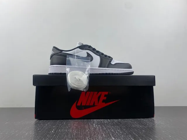 Nike Air Jordan 1 Low White and Black Lifestyle Sneakers 16