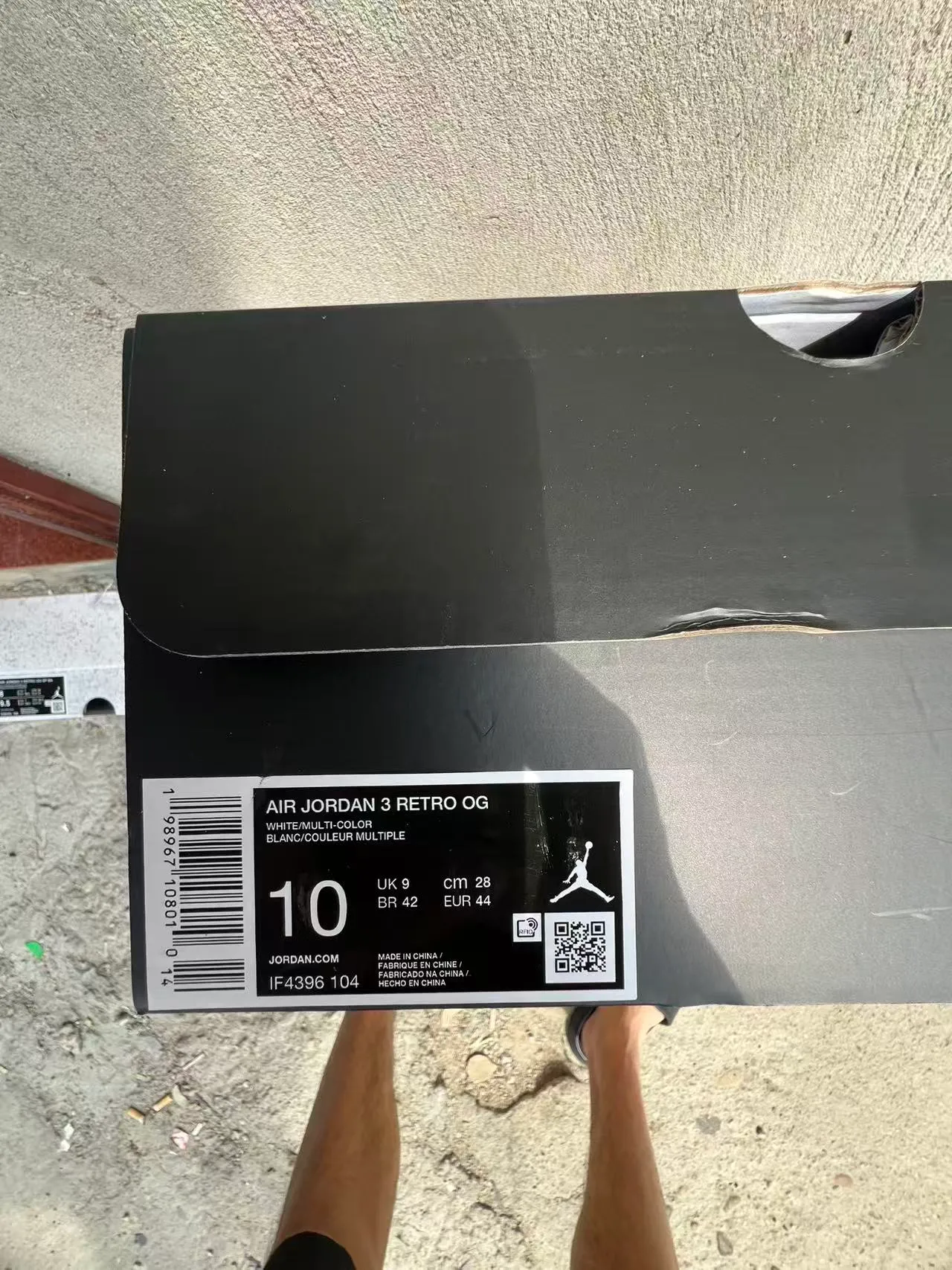 Nike Air Jordan 3 Zapatos de Baloncesto Blancos con Impresión de Elefante Azul Royal 10