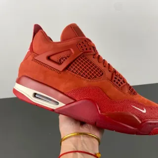 Nike Air Jordan 4 红色单色篮球鞋