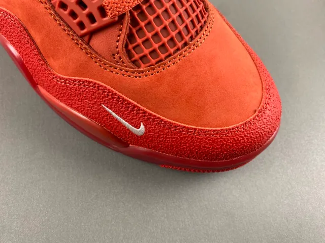 Nike Air Jordan 4 Zapatos de baloncesto rojos monocromáticos 2
