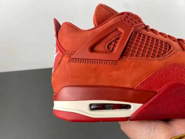 Nike Air Jordan 4 Zapatos de baloncesto rojos monocromáticos 3