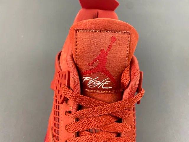 Nike Air Jordan 4 Zapatos de baloncesto rojos monocromáticos 6