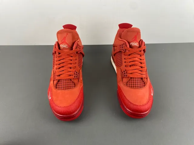 Nike Air Jordan 4 Zapatos de baloncesto rojos monocromáticos 12