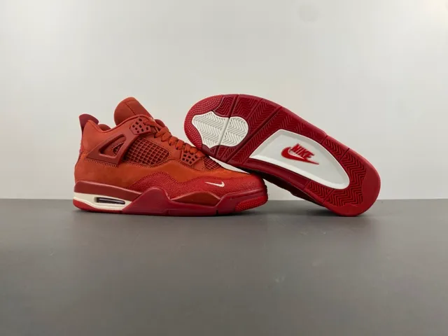 Nike Air Jordan 4 Zapatos de baloncesto rojos monocromáticos 13