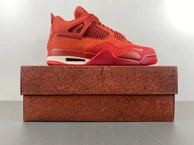 Nike Air Jordan 4 Zapatos de baloncesto rojos monocromáticos 18