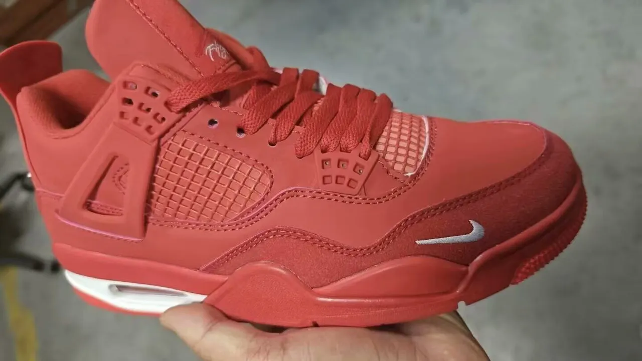 Nike Air Jordan 4 Red White বাস্কেটবলের জুতো 3