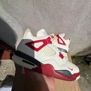 Nike Air Jordan 4 Zapatos de Baloncesto Blanco Rojo Negro